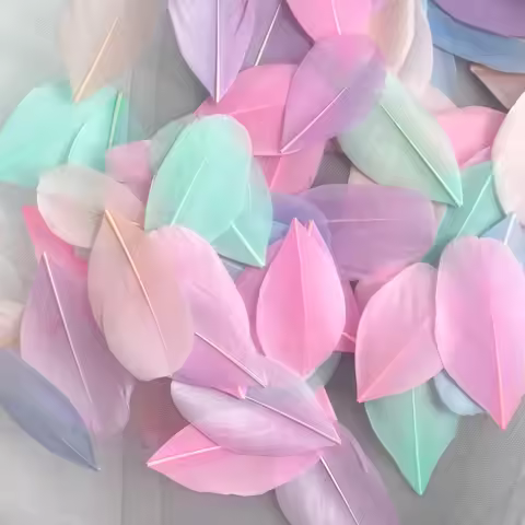 Natural Goose Feathers Plumes 5-8cm Colorful Small Swan Feather Plume for Decoration Craft DIY Weddi
