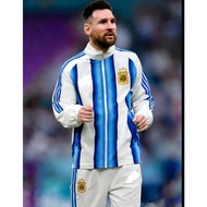 26-27 Argentina Men's Embroidery Windbreaker Football Jacket Tracksuit Zip Hoodies Long Sleeve Socce