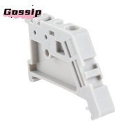 GOSSIP 50pcs End Stopper, Screw Type Grey End Bracket, Mounting 35mm Width Terminal Block End Stoppe