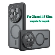 Vỏ acrylic mờ cho Xiaomi 15 Ultra mi15 Pro từ tính cho MagSafe Chống Sốc Ốp lưng cho Xiaomi Xiaomi 1