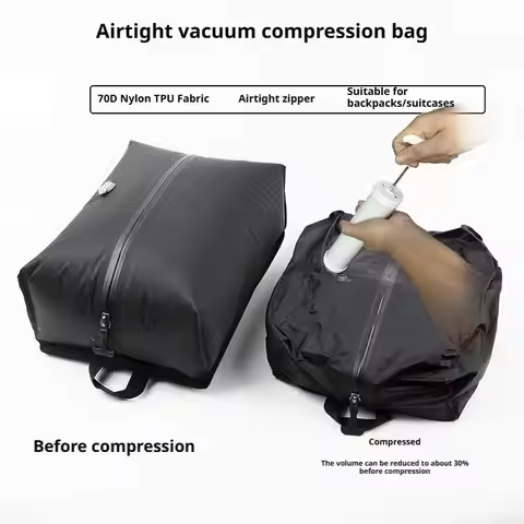 Multi-Size Space Saving Compression Bags for Travel, Waterproof Clothes Organizer for Wardrobe Suitc