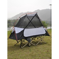 Two-in-One Away Tent, Single Camp Bed Tent, Single Soldier Tent Double-Layer Motorcycle Tent Without