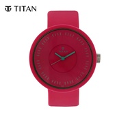 Titan Pink Dial Plastic Strap Womens Watch 9953PP01