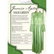 HIJAU Green BROCADE GAMIS Aqila Sage Green | SAGE GREEN DRESS | MUSLIM GREEN GAMIS HIJAB PARTY CLOTH