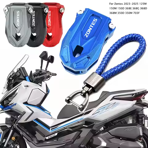 Motorcycle Accessories CNC Key Shell Cover & keychain KeyShell Fit For Zontes 125M 150M 150D 368E 36