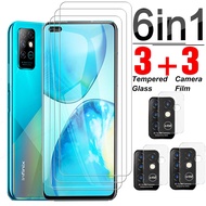 6 in 1 Tempered Glass For Infinix Note 8 Screen Protector Full Cover Camera Lens Film For Note 7 Note8 Note7 Safety Glass
