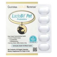 CALIFORNIA GOLD NUTRITION - 60粒寵物專利腸道益生菌 50億益生菌 獨立包裝 LactoBif (適合狗和貓) Best By 01/2027 或之後 (平行進口)