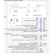 Crack width Calculation Spreadsheet for BS8110