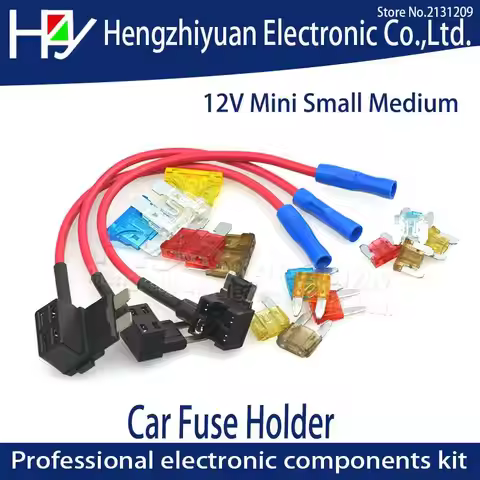 TAP Adapter with 10A Micro Mini Standard ATM Blade Fuse 12V MINI SMALL MEDIUM Size Car Fuse Holder A