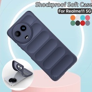 Shockproof Silicone Case hp Realme 11 5G Plain Soft Casing for Realme11 Real me Realmi 11 2023 5G Ca