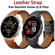 Leather Wrist Strap For 20mm 22mm Strap Replacement Watchband For Garmin Venu 2 plus Smart Watch Band Garmin Venu2 strap