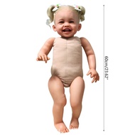 Mainan Boneka Reborn Babybayi Silikon Mata Terbuka 24 Mirip Asli