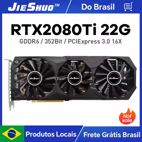 JIESHUO NVIDIA RTX 2080TI 22GB Turbofan Video Graphics Card 352bit GDDR6 GPU rtx2080ti 22g PC Deskto