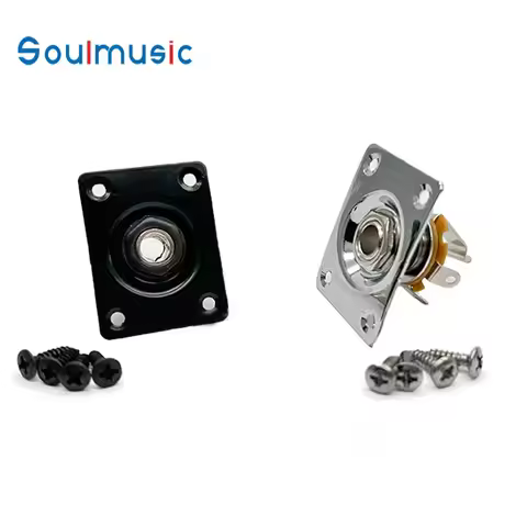 Metal 1/4 Output Jack Plate Input Jack Socket for TL Electric Guitar Parts Replacement