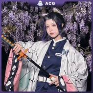 Anime Demon Slayer Shinobu Cosplay Costume for Women Adult Haori Set Party Outfit Halloween