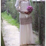 Preloved  Baju nikah cream / baju tunang cream / baju akad nikah cream