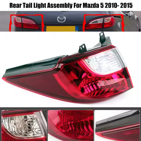 Rear Tail Light Assembly For Mazda 5 2010- 2015 MPV Rear Brake Lamp Turn Signal Lamp Taillight Repla