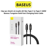 Baseus Tungsten Gold Fast Charging Data Cable 240W Type C to Type C 240W