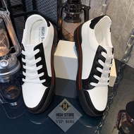 1993shop Black and White Low-cut Men's Leather Shoes - Pu Leather Men's Shoes Sizes From 38 to 44 VI