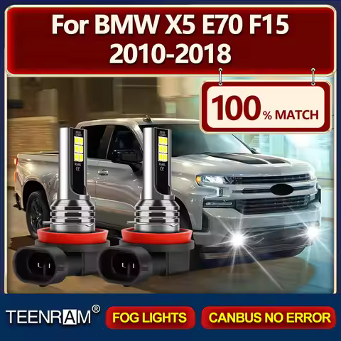 H11 H8 H11 20000LM LED Fog Lights Bulb 60W Canbus No Error Auto Lamps For BMW X5 E70 F15 2010-2012 2