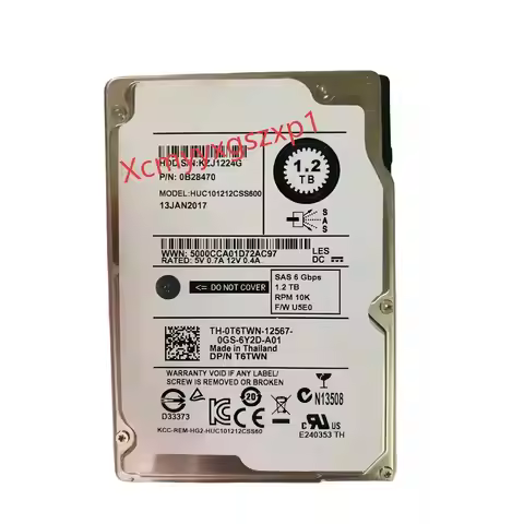 For Dell 1.2TB 6G 10K 2.5" SAS 0T6TWN T6TWN HUC101212CSS600 HDD Hard Disk Drive