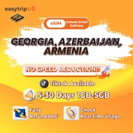 Easytripgo Georgia Azerbaijan Armenia eSIM 5-30 Days 3GB-10GB Unlimited Data | Instant Email Deliver