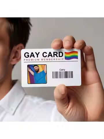 Custom Photo Name Gay Pride Card, Unique Gay Pride Keepsake, Perfect Gift for Lgbt Friends, Personal