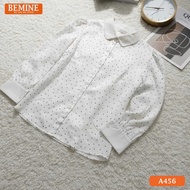 BEMINE long-sleeved shirt with polka dot pattern-A456