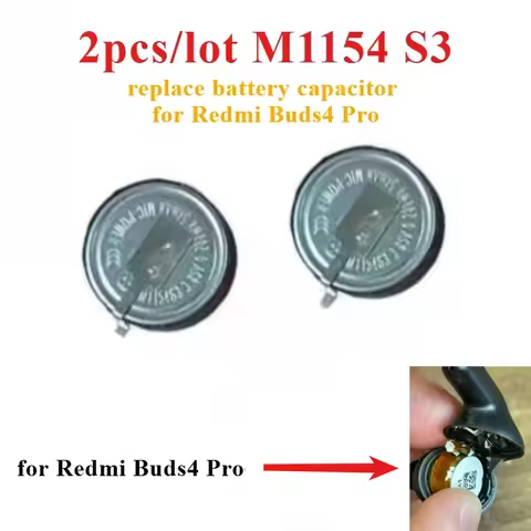 2pcs M1154S3 M1154 S3 3.8V Replace Battery Capacitor for Redmi Buds4 Pro 3.8V Integrated Circuit Chi