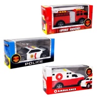 HAPPY TRUCK FIRE ENGINE AMBULANCE POLICE TOY CAR FIREFIGHTER AMBULANCE POLICE SOUND LIGHTS