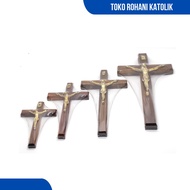 CATHOLIC WALL CROSS BRASS CORPUS 15-40 CM / CATHOLIC HANGING CROSS / CATHOLIC WALL DECORATION / JESU