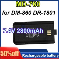 7.4V 2800mAh GD-77 Walkie Talkie Battery for TYT MD-760 Battery Pack Rechargeable Li-ion DM-860 DR-1