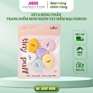Set of 6 genuine ODBO Tiny Puff OD8020 mini makeup sponges - Nana Shop