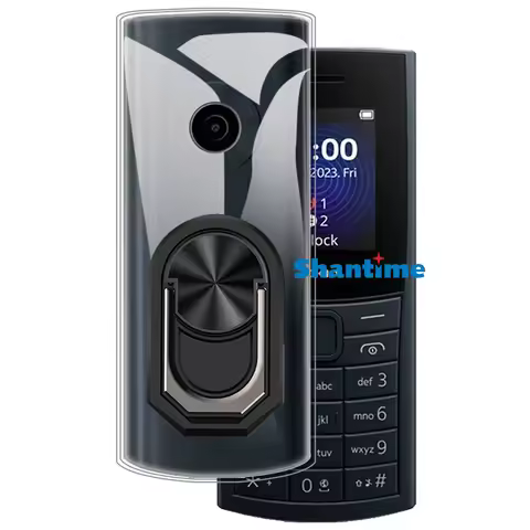 Luxury Shockproof Ring Holder For Nokia 110 4G 2023 Case Soft Silicone TPU Protective Holder Cover F