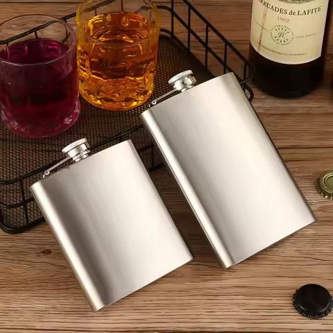 Stainless Steel Hip Flask Portable Liquor Flask Leakproof Drinking Bottle Alcohol Wine Whiskey Holde