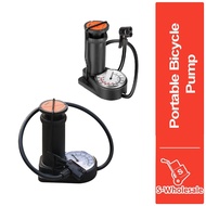 S-wholesale Portable Mini Foot Pump Bike Bicycle Bike Pump with Pressure Gauge Cycle Air Pump Cyclis