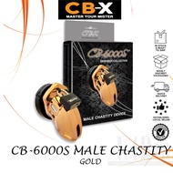 CB-X CB-6000S Gold Male Chastity Cock Cage Kit 2.5 Inch (Designer Collection) (CB-X Authorized Dealer)
