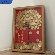 Five-Cent Coin Opening Fortune Tree Money Tree diy Photo Frame Gift Photo Frame Decoration Housewarm