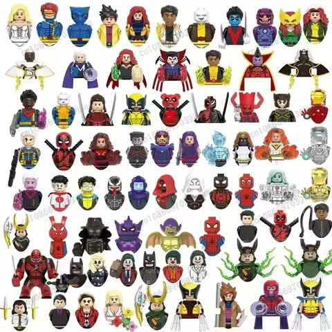 BEAST KINGDOM Spider-Man Iron Man Captain America Batman Harley Quinn Clown Bricks Cartoon Character