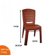 Ghế Tựa Lưng Nhựa Việt Nhật 1941/42 Sọc Ngang Dày Dặn Bền Chắc Chân Cao 45cm