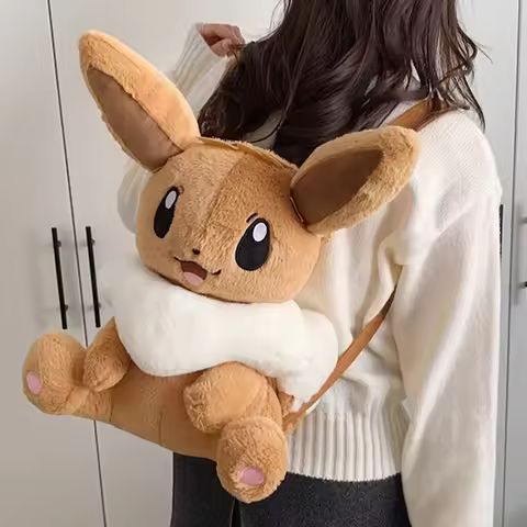 Pokémon Eevee Pikachu Plush Toys Knapsack Charmander Plushie Anime Backpack Birthday Pokemon Snorlax