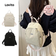 Lovito Women Casual Multifunctional Large Capacity Commuter Backpackx  LFA110089 Lovito Beg Galas Ko