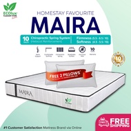 FREE SHIPPING Ecolux Maira 10inch(Best Seller) Chiropractic Spring Mattress/Tilam- Queen/King/Single/Super Single