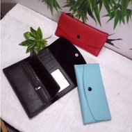 Orange leather 3-fold wallet
