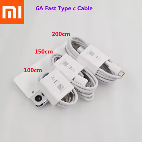 Original Xiaomi 120W 90W 67W 45W 33W 6A Fast Turbo Charge USB Type C Cable For Mi 15 14 13 12 11 Pro