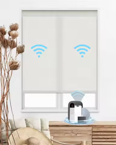 Luxury High Quality Motorized Track and Lower Rod Be Wrapped With Fabric No Raw Edges Roller Blinds 