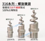 EZLIFE『316材質螺旋噴頭2分3分4分』 高壓清洗除塵清潔脫硫熱處理降溫灑水噴霧氣體冷卻.防火滅火機台冷卻高壓清洗