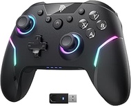 EasySMX X20 Wireless Gaming Controller with RGB Backlit, 2-Stage Hall Effect Stick, 1000Hz Polling R