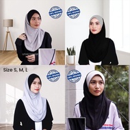 🔥MMHIJAB🔥SPORT HIJAB PIPING 2 TONE PLAIN (TUDUNG SUKAN PIPING 2 TONE KOSONG) Basic Breathable And Co