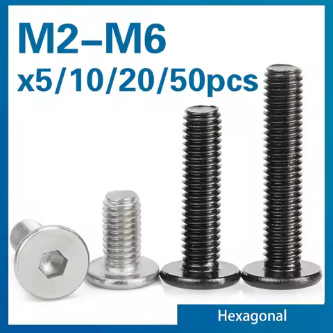 5~50pcs/lot M2 M2.5 M3 M4 M5 M6 M8 Black Galvanized 304 Stainless Steel CM Hex Hexagon Socket Ultra 